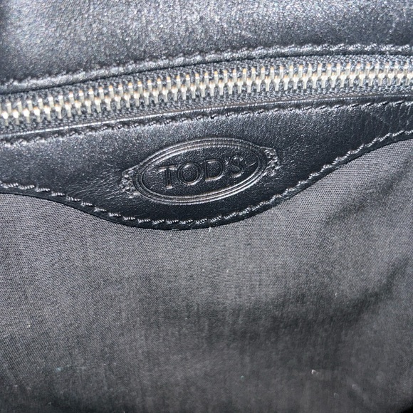 Authentic Tod’s Black Leather Weekender Shoulder Bag With Dust bag Vintage - Picture 9 of 11